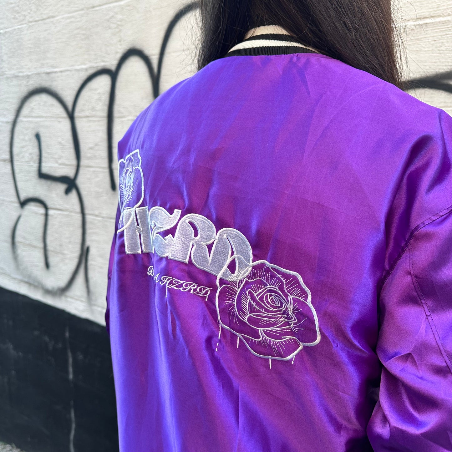 HZRD Purple Varsity Jacket