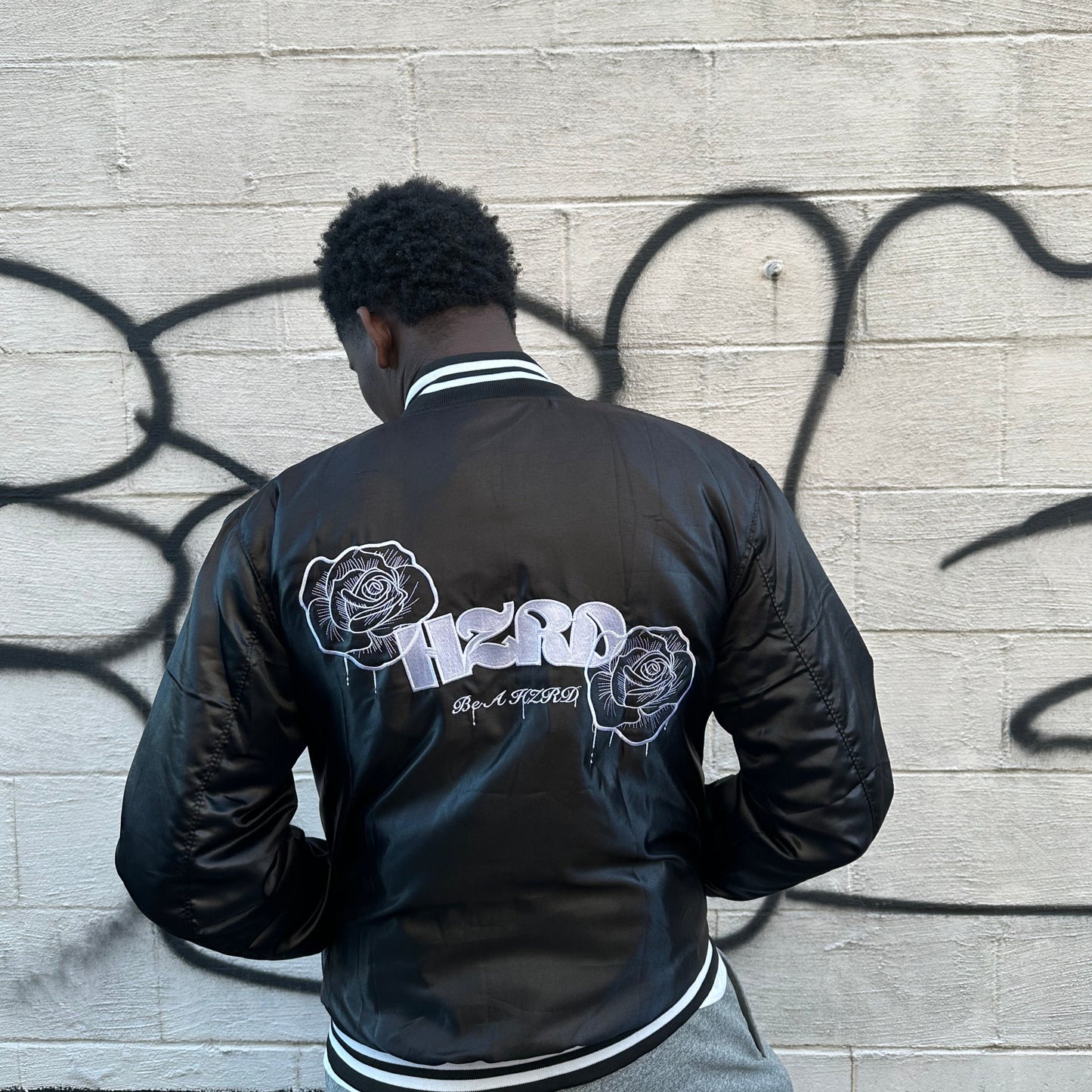 HZRD Black Varsity Jacket