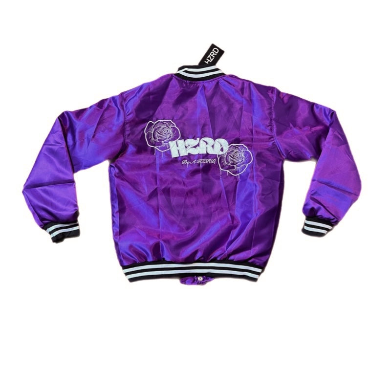 HZRD Purple Varsity Jacket